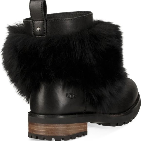 NEW UGG® Otelia Fluff Fur Bootie Black - Picture 2 of 6
